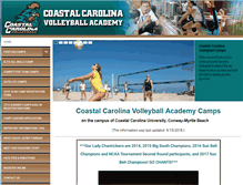 Tablet Screenshot of coastalcarolinavolleyballacademy.com